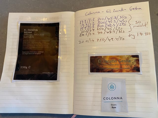 Colonna El Zacatin Gesha